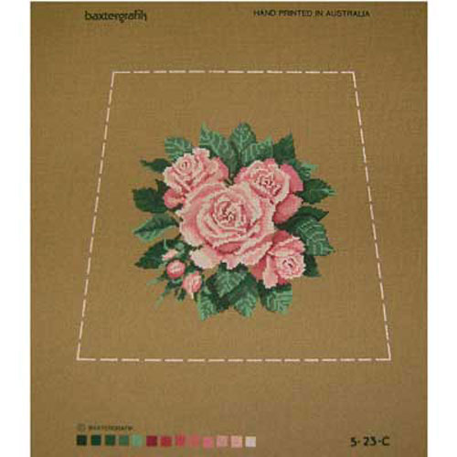 92835 Tapestry Chair Seat Rose Cluster