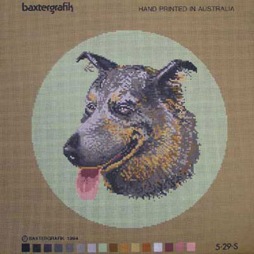 92877 Tapestry Stool Top Blue Heeler