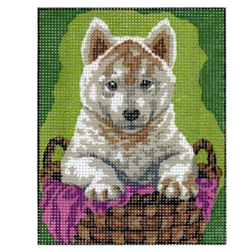 92924 Tapestry Dog In Basket