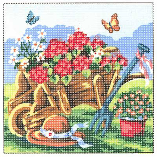 92944 Tapestry Flower Cart