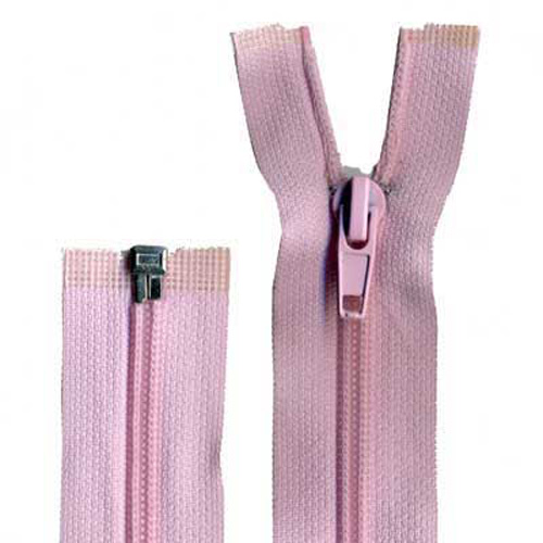93343 Zip Open End 30cm Pale Pink