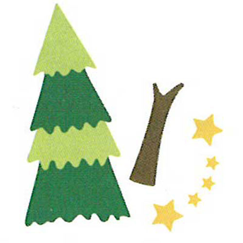 93657 Ezcut Standard Paper Die Pine Tree