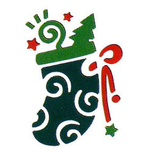 93789 Ezcut Double Embossing Plate Xmas Stocking