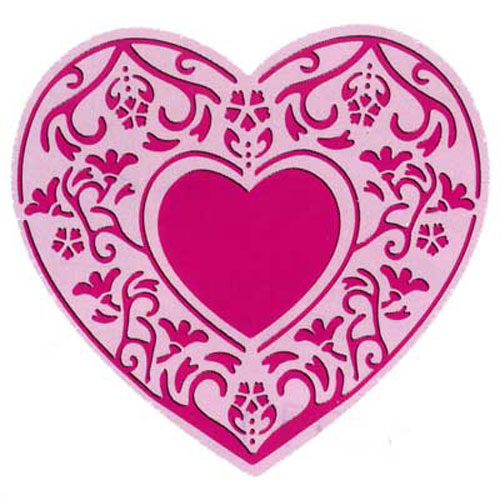 93845 Ezcut Embossing Plate Heart Pattern