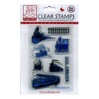 93875 Clear Stamps Trains  110x70mm