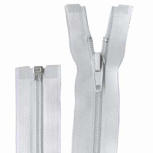 95734 Sullivans 40cm Open End Zipper - White