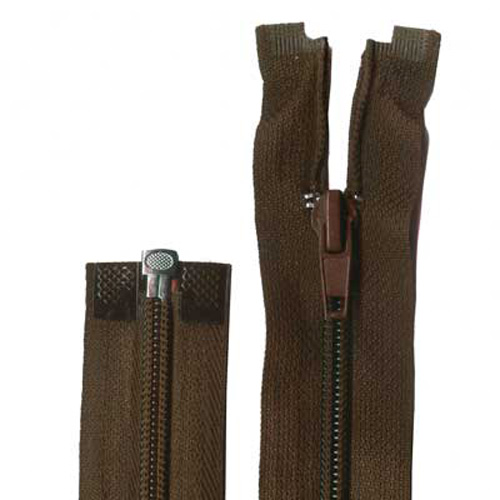 95738 Sullivans 40cm Open End Zipper - Chocolate
