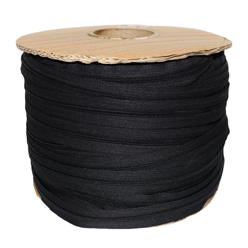 96009 Sullivans Continuous Zipping & Sliders Roll - Black - 300m