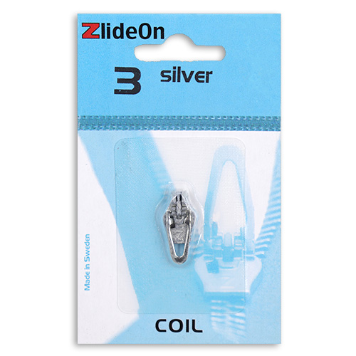 96810 Zlideon Coil Zip Pulls - Size 3 - Straight Puller - Silver