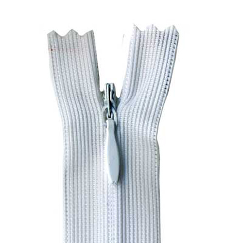 96849 Sullivans 25cm Invisible Zipper - White