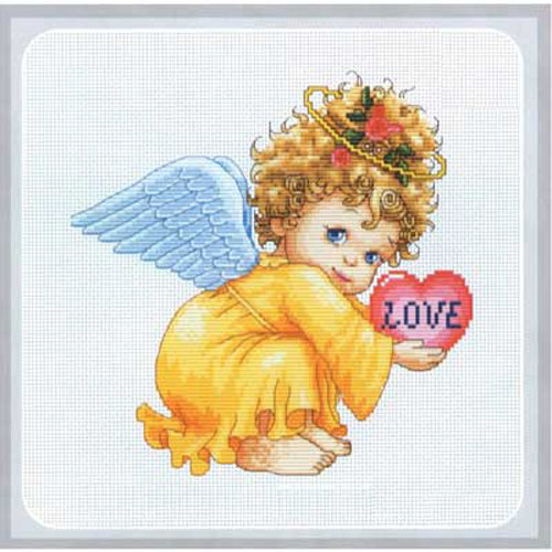 97840 Ruyishijia Ruyi Cross Stitch Kits - Blue Winged Angel - 29cmx29cm