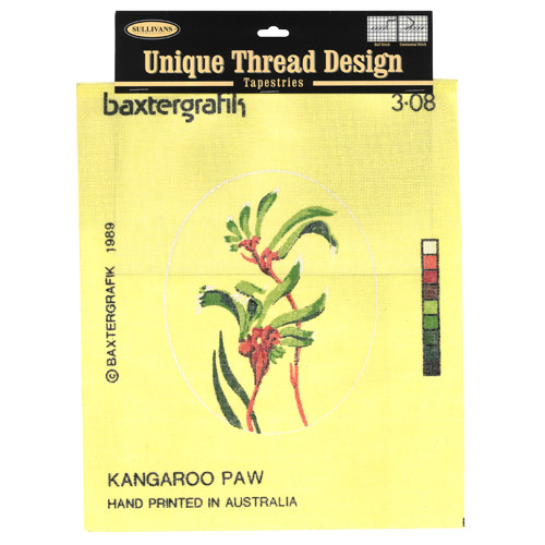 97907 Sullivans Baxtergrafik Unique Thread Design Tapestries - Kangaroo Paw - 25cmx30cm