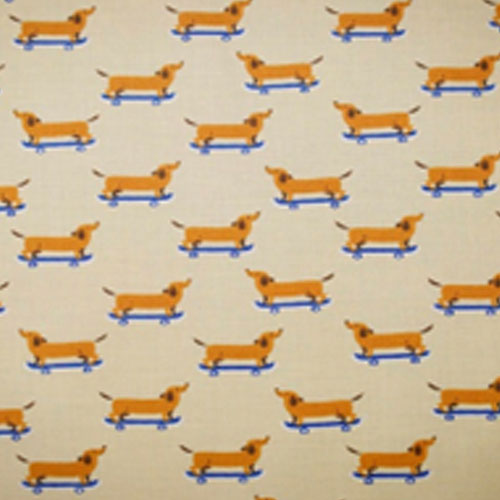98239 Sullivans Printed Cotton Fabric - 110cm -  Dogs Skate