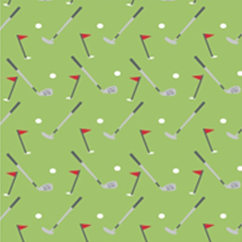 98244 Sullivans Printed Cotton Fabric - 110cm -  Hole In One