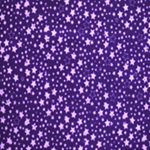 98262 Sullivans Printed Cotton Fabric - 110cm -  Purple Stars