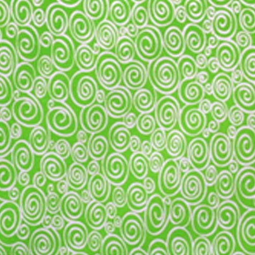 98264 Sullivans Printed Cotton Fabric - 110cm -  Swirls Green