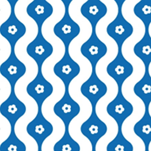 98275 Sullivans Printed Cotton Fabric - 110cm -  Groovy Blue