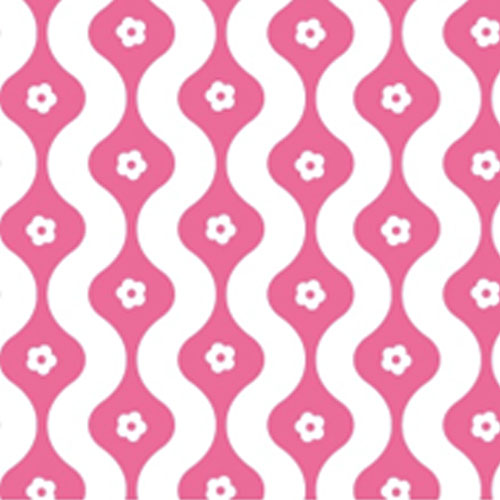 98276 Sullivans Printed Cotton Fabric - 110cm -  Groovy Pink