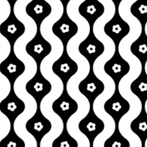 98279 Sullivans Printed Cotton Fabric - 110cm -  Groovy Black