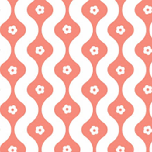 98280 Sullivans Printed Cotton Fabric - 110cm -  Groovy Peach