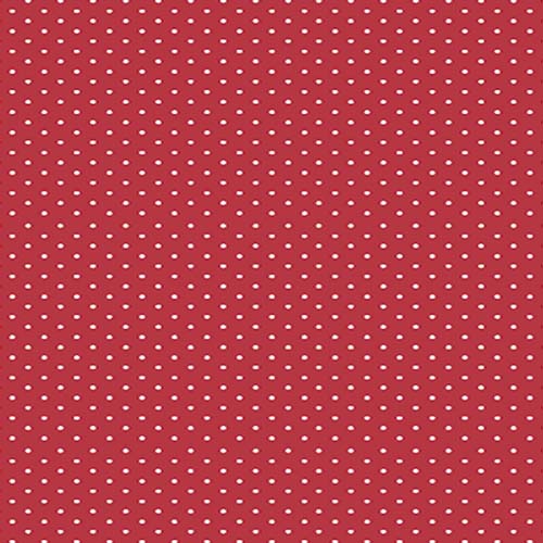 98281 Sullivans Printed  100% Cotton Fabric - 110cm -  Red With Dot