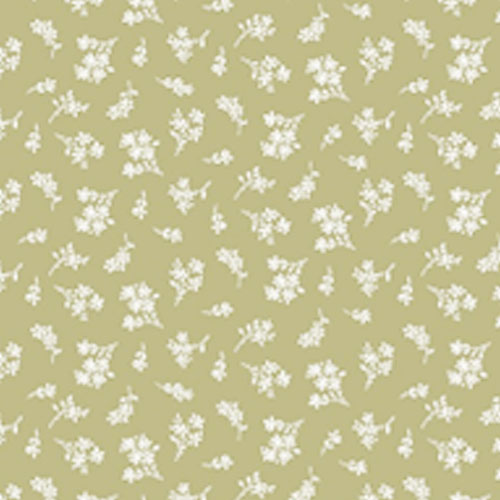 98300 Sullivans Printed Cotton Fabric - 110cm -  Sage Ditsy