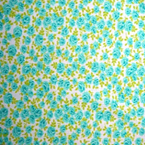 98302 Sullivans Printed Cotton Fabric - 110cm -  Lt Blue Roses