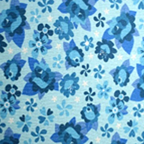 98316 Sullivans Printed Cotton Fabric - 110cm -  Blue Blooms