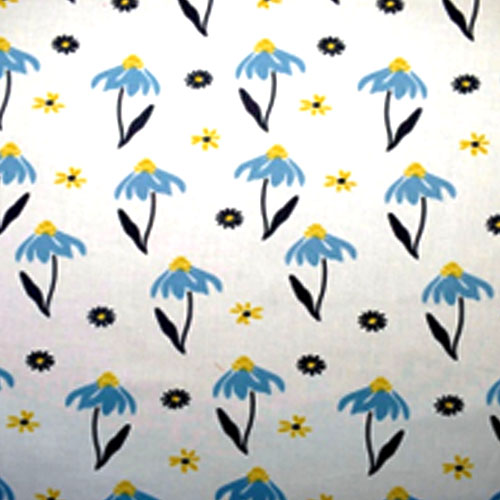 98331 Sullivans Printed Cotton Fabric - 110cm -  Blue Flowers