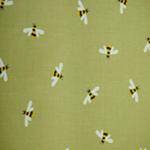 98342 Sullivans Printed Cotton Fabric - 110cm -  Bees On Sage