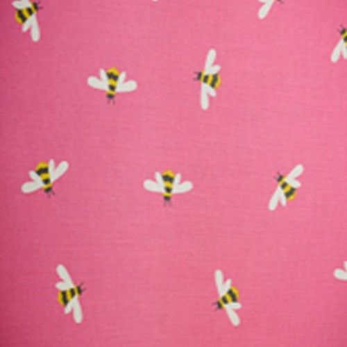98344 Sullivans Printed Cotton Fabric - 110cm -  Bees On Pink