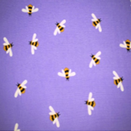 98345 Sullivans Printed Cotton Fabric - 110cm -  Bees On Purple