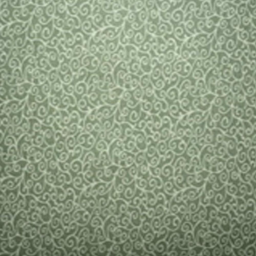98359 Sullivans Printed Cotton Fabric - 110cm -  Sage Scrolls