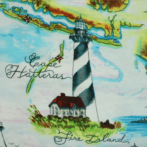 99780 Sullivans Flannelette Fabric - 108cm Wide - Lighthouse Scenes