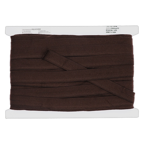 02811 Sullivans 20mm Polyster Binding Tape - Chocolate	