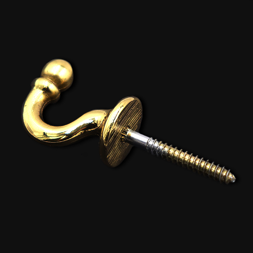 03074 Sullivans 30mm Tieback Hook - Brass - 20pcs	