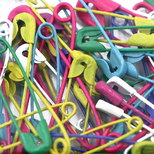 10055 Sullivans Safety Pins - Assorted Sizes - Pastel Mix	