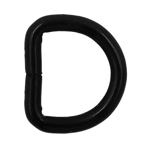 10079 Sullivans D Ring - 12mm - Black - 20pcs