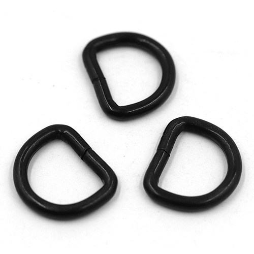 10079 Sullivans D Ring - 12mm - Black - 20pcs