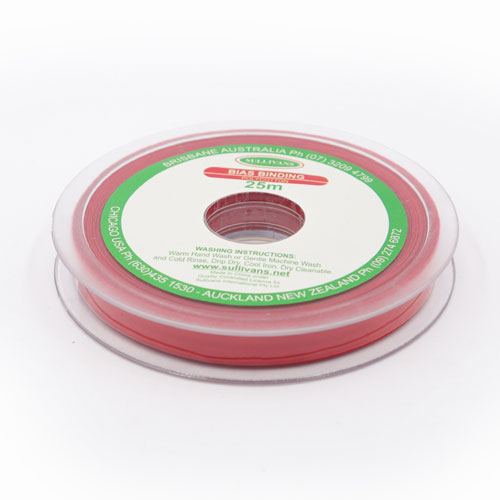10240 Sullivans 12mm Poly-cotton Bias Binding - Red	