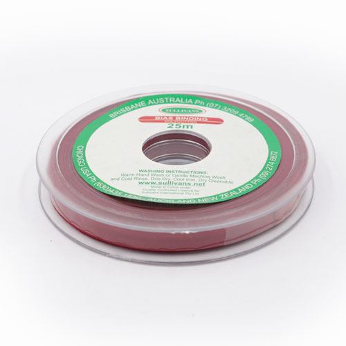 10241 Sullivans 12mm Poly-cotton Bias Binding - Wine	