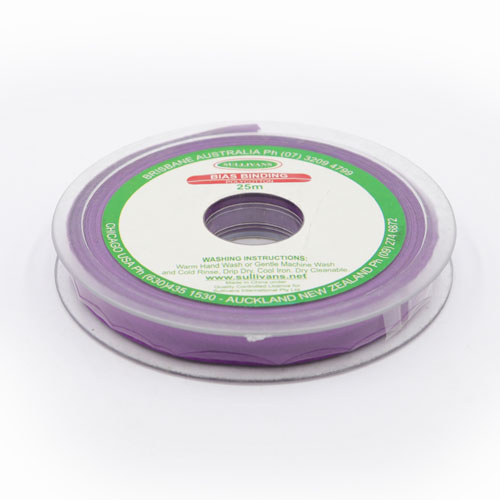 10243 Sullivans 12mm Poly-cotton Bias Binding - Purple	