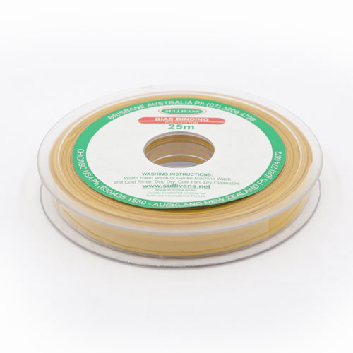 10245 Sullivans 12mm Poly-cotton Bias Binding - Gold	