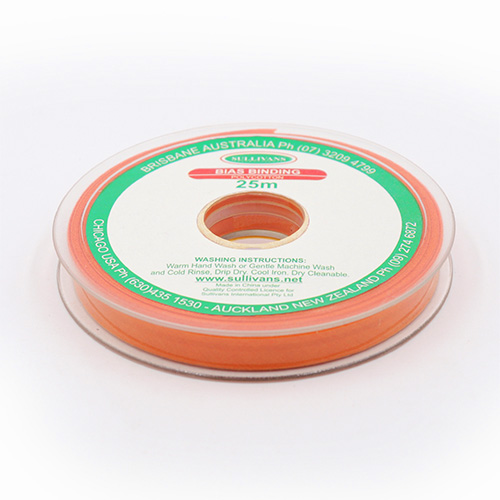 10246 Sullivans 12mm Poly-cotton Bias Binding - Orange