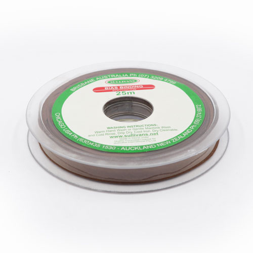 10250 Sullivans 12mm Poly-cotton Bias Binding - Brown	