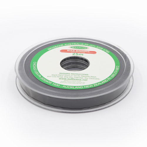 10251 Sullivans 12mm Poly-cotton Bias Binding - Black