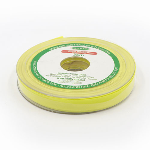 10259 Sullivans 12mm Poly-cotton Bias Binding - Yellow