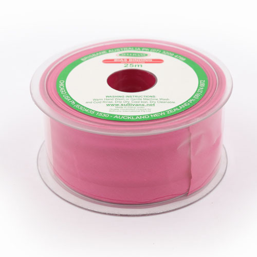 10276 Sullivans 50mm Poly-cotton Bias Binding - Fuchsia	