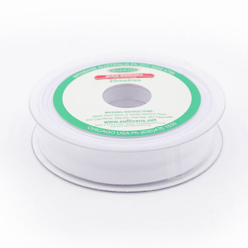 10279 Sullivans 25mm Poly-cotton Bias Binding - White