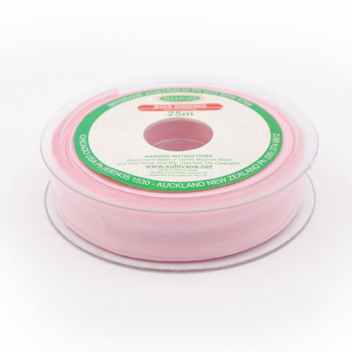 10280 Sullivans 25mm Poly-cotton Bias Binding - Baby Pink	